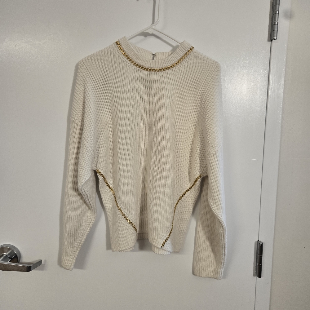 Joie Meliso Knit Sweater Chain Detailing